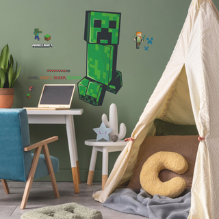 V?relseskammerater RMK5360Gm Minecraft Creeper Giant Peel and Stick Wall Decals Green Black Brown Red Orange