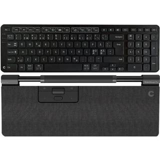 Contour RollerMouse Pro Regular Dark Grey + Balance Keyboard BK - Wireless - Pan Nordic Version - Keyboard and rollerbar set - Nordisk - Grå