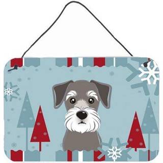 """" Caroline's Treasures Winter Holiday Schnauzer Wall eller Door Hanging Prints BB1702DS812 8HX12W """"