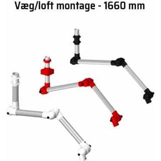 Alsident System 50 sugearm | 1660 mm | 3 led | Væg / Loft montage - Hvid