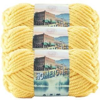 Lion Brand Yarn Hometown Yarn Super-Bulky garn til strikning af hækling og håndværk 3 pakke Pittsburgh gul