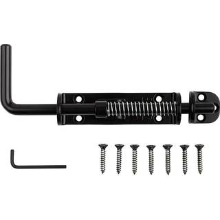 National Hardware N109-214 V1142 Fjederbelastet kraftig glidende bolt sort
