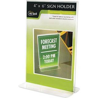 Nudell 4 """" X 6 """" Tabel Top Double-sidet T-BASE Fritst?ende skilt Display Ramme Ryd