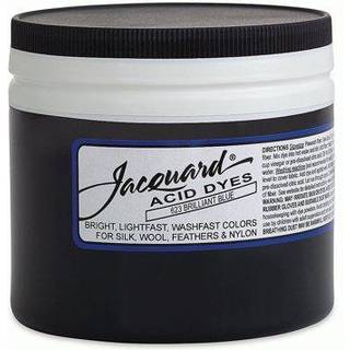 Jacquard Acid Dye - Brilliant Blue - 8 Oz netto WT - Acid Dye For Wool - Silk - Feathers - and Nylons - Brilliant Colorfast and Meget koncentrere