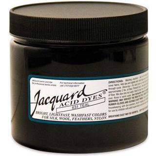 Jacquard Acid Dye - Teal - 8 oz netto wt - syrefarvestof til uld - silke - fjer - og nyloner - str?lende farvefolie og meget koncentreret