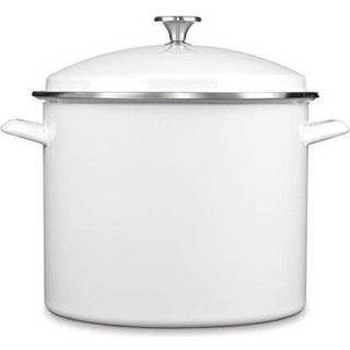 Cuisinart Emalje Stockpot med d?kning 16-kvart hvid