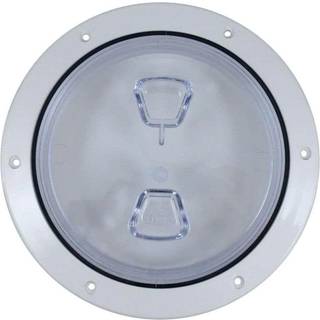 Skruedækplade 6 """" WHT/CLR CNTR