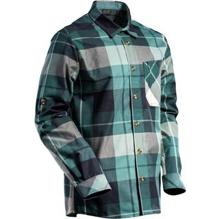 MASCOT CUSTOMIZED flannel skjorte, skovgrøn ternet - L