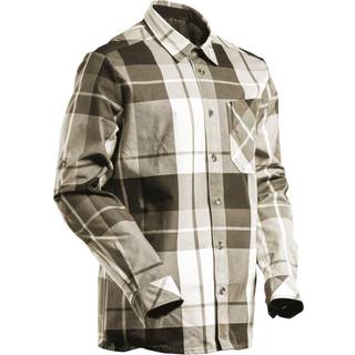 MASCOT CUSTOMIZED flannel skjorte, mørk sand ternet - 3XL