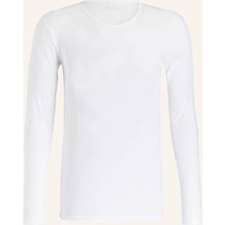 Mey Herren Langarm-Shirt weiß Pima unifarben