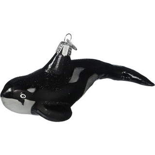 Old World Christmas ornamenter orca hvalglas bl?st ornamenter til juletr?