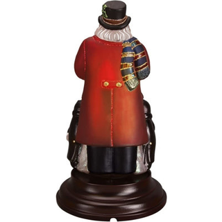 Old World Christmas Caroling Santa Glass Night Light Figur 529773 Ny