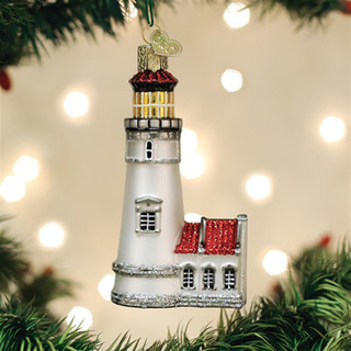Old World Christmas Heceta Head Lighthouse Blown Glass 2020 Unikke julepynt til juletræ dekorationer