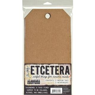 Stampere Anonym Thetc002 Tim Holtz osv. Medium tag 6.5 """" X12 """" Brown