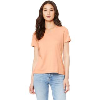 Bella + Canvas Ladies 'afslappede Jersey V-hals T-shirt 2xl Heather Peach