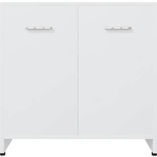 Badeværelsesskab 60X33X61 Cm Konstrueret Træ - Hvid