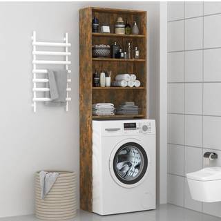 Badeværelsesskab Til Vaskemaskine 64X24X190 Cm - Røget eg