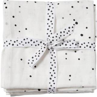 Done by deer Dreamy Dots baby tæppe 120x120 cm 2-pak Mustard