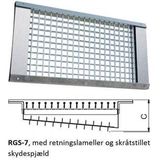 Lindab RGS rundrørsrist - RGS-7 - 425 mm, 75 mm (min. kanalmål Ø160)
