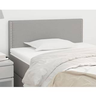 Sengegavle 80X5X78/88 Cm Stof Lysegrå - Lav / 100 cm