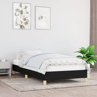 Sengeramme uden madras Sort 100x200 cm Stof
