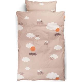 Done By Deer Sengesæt Tremmeseng 100x130 Happy Clouds, Pink