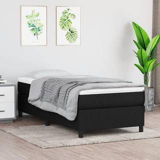 kontinentalseng med madras 100x200 cm stof sort