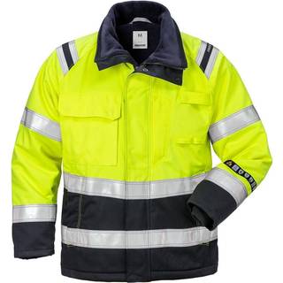 Fristads 129548 Flamestat Hi Vis vinterjakke, dame kl.3 4285 / Arbejdsjakke Hi-Vis gul/Marine M