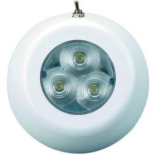 Loftlampe, udenpåliggende, LED, Ø88 mm, 12 V, med hvidt skær
