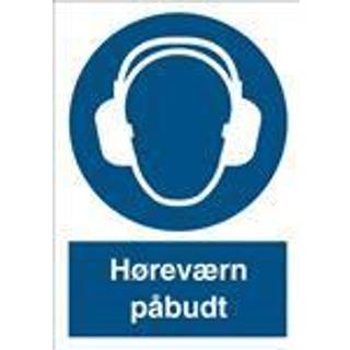 Høreværn påbudt - Refleks Alu. - 148 x 105 mm