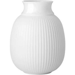 Curve Vase H17,5 hvid porcelæn