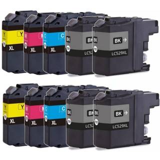Kompatible blækpatroner Brother LC 525 - 529, 10 stk. rabatpakke 322 ml