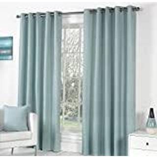 Fusion Fusion Blue Sorbonne Pair of Eyelet Room Darkening Curtains
