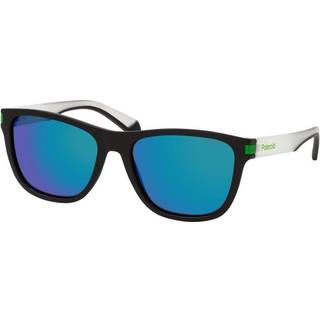 Polaroid Unisex PLD 2138/S 3OL/5Z Solbriller Plast Sort uigennemsigtig / Grøn Grøn Firkantet Polariseret Spejl
