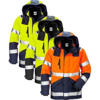 Fristads 120987 Hi Vis GORE-TEX skal jakke kl.3 4988 / Arbejdsjakke Hi-Vis Orange/Marine 2XL