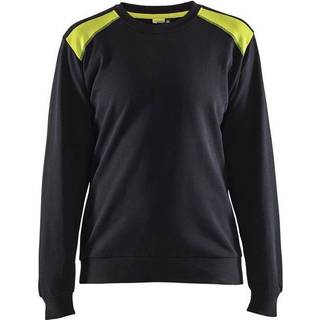Blåkläder 3408 Dame Sweatshirt / Dame Sweatshirt - XL - Sort/High Vis Gul
