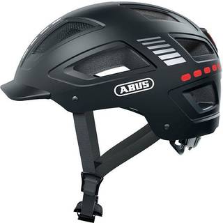 ABUS Hjelm Hyban 2.0 LED, Signal Black L - Robust EPS Konstruktion, 360° LED Lys, Justerbar Størrelse, Optimal Ventilation