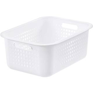 Opbevaringskurv - Hvid - 28cm x 37cm x 15cm - Linea