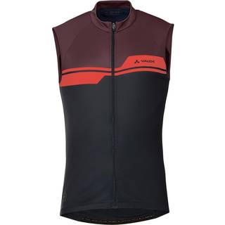 Vaude Posta Full Zip Tricot Sleeveless Rad Singlet Herrer størrelse S farve sort