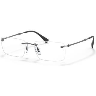 Ray - Ban Unisex RX8755 1002 Optiske stel Titanium Sølv Transparent Firkantet Normal