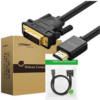 Ugreen DVI 24 + 1 pin (han) til HDMI (han) kabeladapter, FHD, 60Hz, 1,5 m - Sort