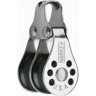 Dobbeltblok Harken Micro 22 mm, fast, glideleje, passer liner Ø2 - 6 mm