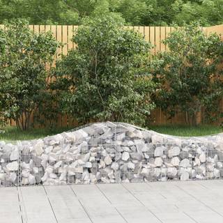 buede gabionkurve 10 stk. 200x50x40/60 cm galvaniseret jern
