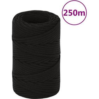 arbejdsreb 2 mm 250 m polyester sort
