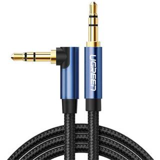 Ugreen AUX-kabel, vinklet, 3.5mm, 1.5m - Blåt
