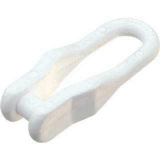 Sjækel med Skrue, Hvid Nylon 8,0 mm