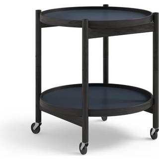 Brdr. Krüger Bølling bakkebord 50 cm. - Sortlakeret eg - Bakke 1: Water / Bakke 2: Water