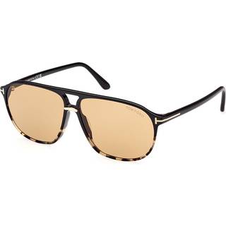 TOM FORD Mand FT1026 BRUCE 05E Solbriller Acetat Sort Brun Firkantet Normal