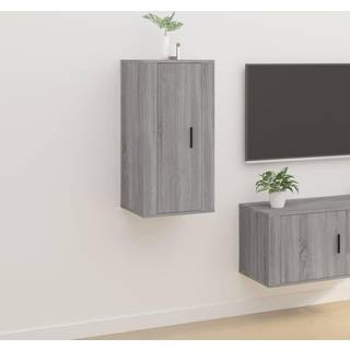 væghængt tv-skab 40x34,5x80 cm grå sonoma
