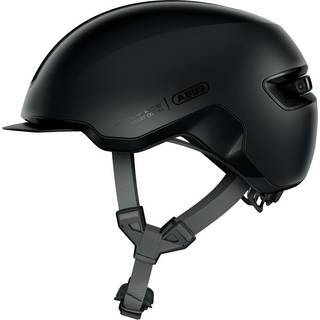 ABUS Hjelm Hud-Y i Velvet Black M - In-Mould Design, Zoom Ace Urban Fit-System, LED-lys, ActiCage Struktur, FidLock Magnetlås
